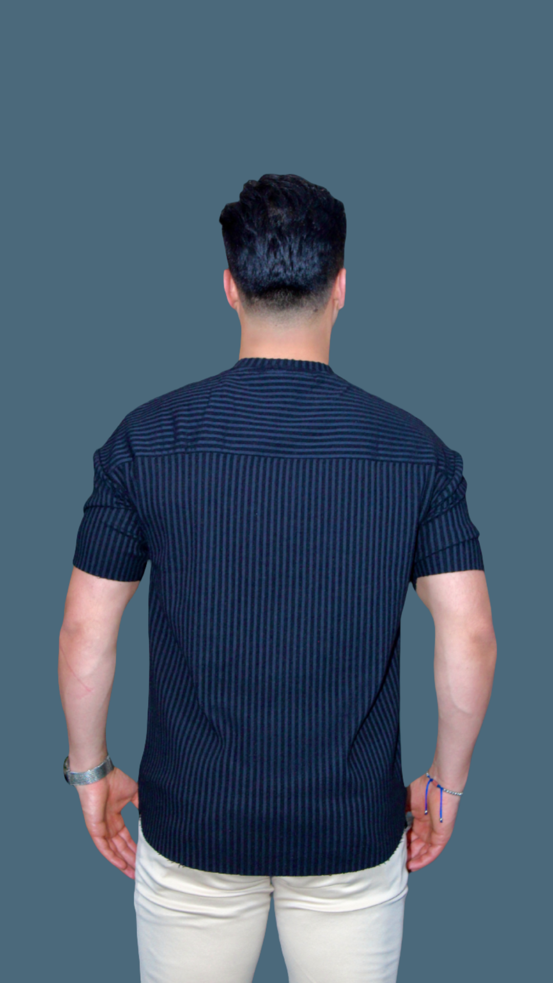 MEMZ RIVIERA SLIM TEE IN BLACK