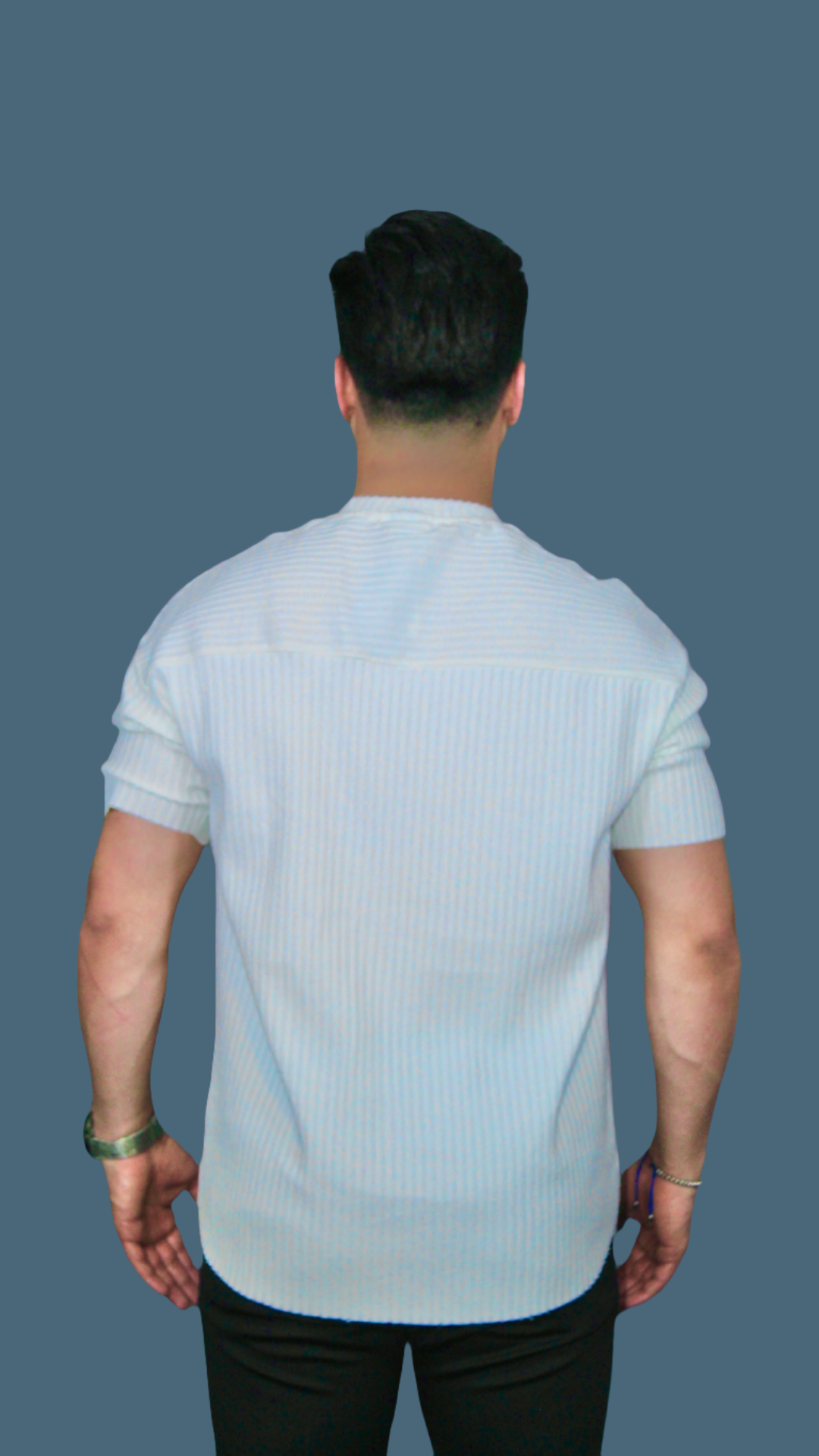 MEMZ RIVIERA SLIM TEE IN WHITE