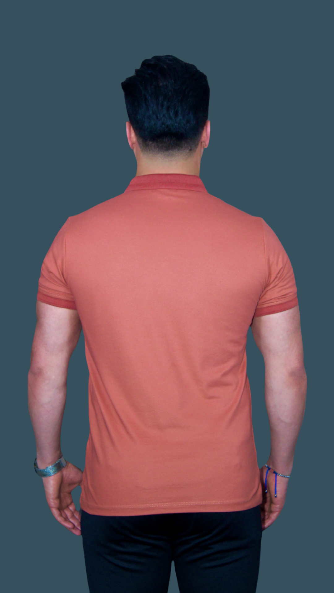 MEMZ OXFORD POLO IN DARK ORANGE