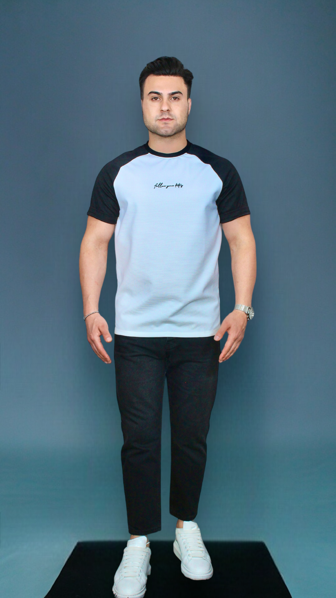 TRIBECA LUXE PLEAT TEE IN WHITE