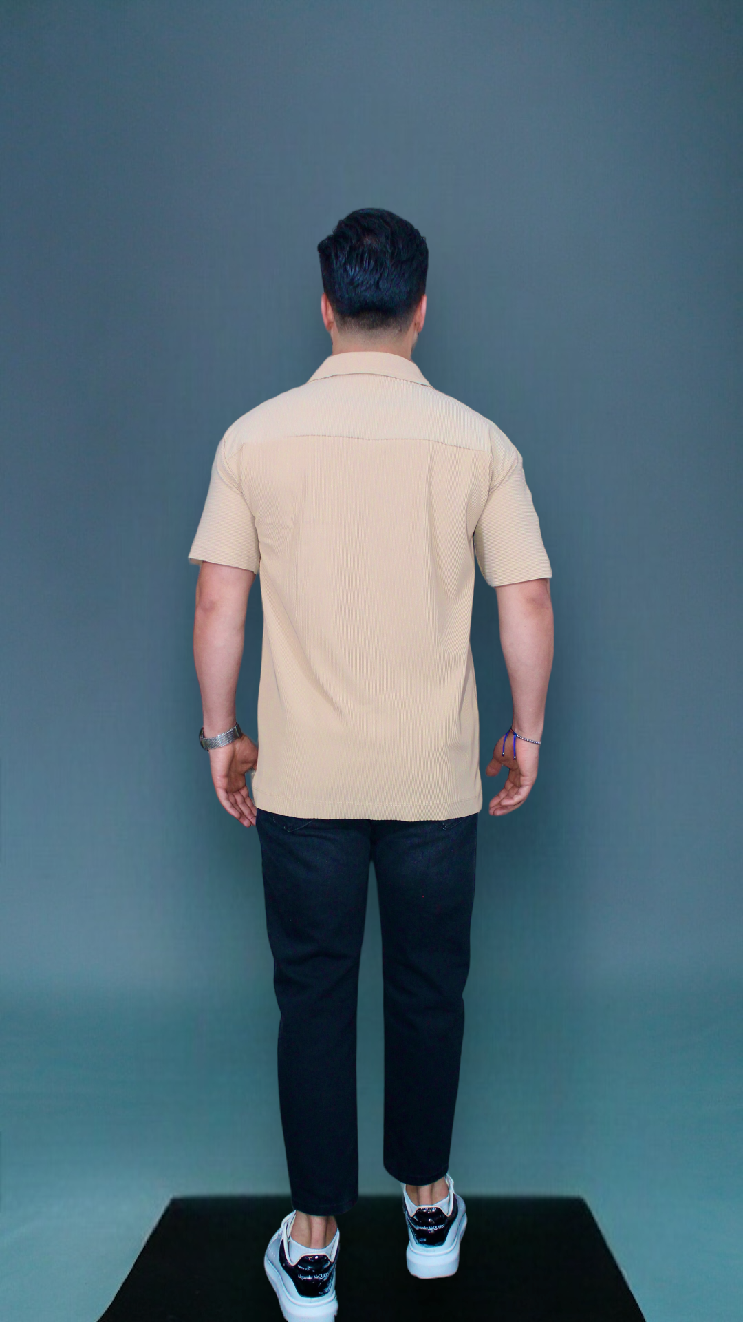 MEMZ TREMONT ZIP POLO IN CAMEL