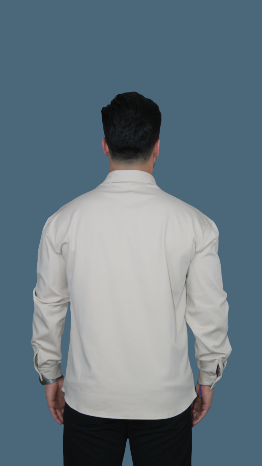 MEMZ LONG SLEEVE OXFORTD SHIRT IN BEIGE