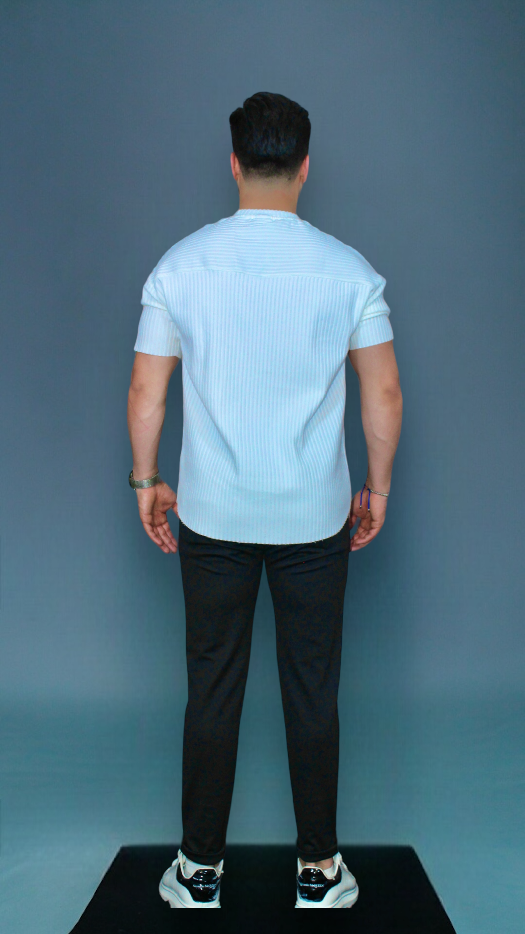 MEMZ RIVIERA SLIM TEE IN WHITE