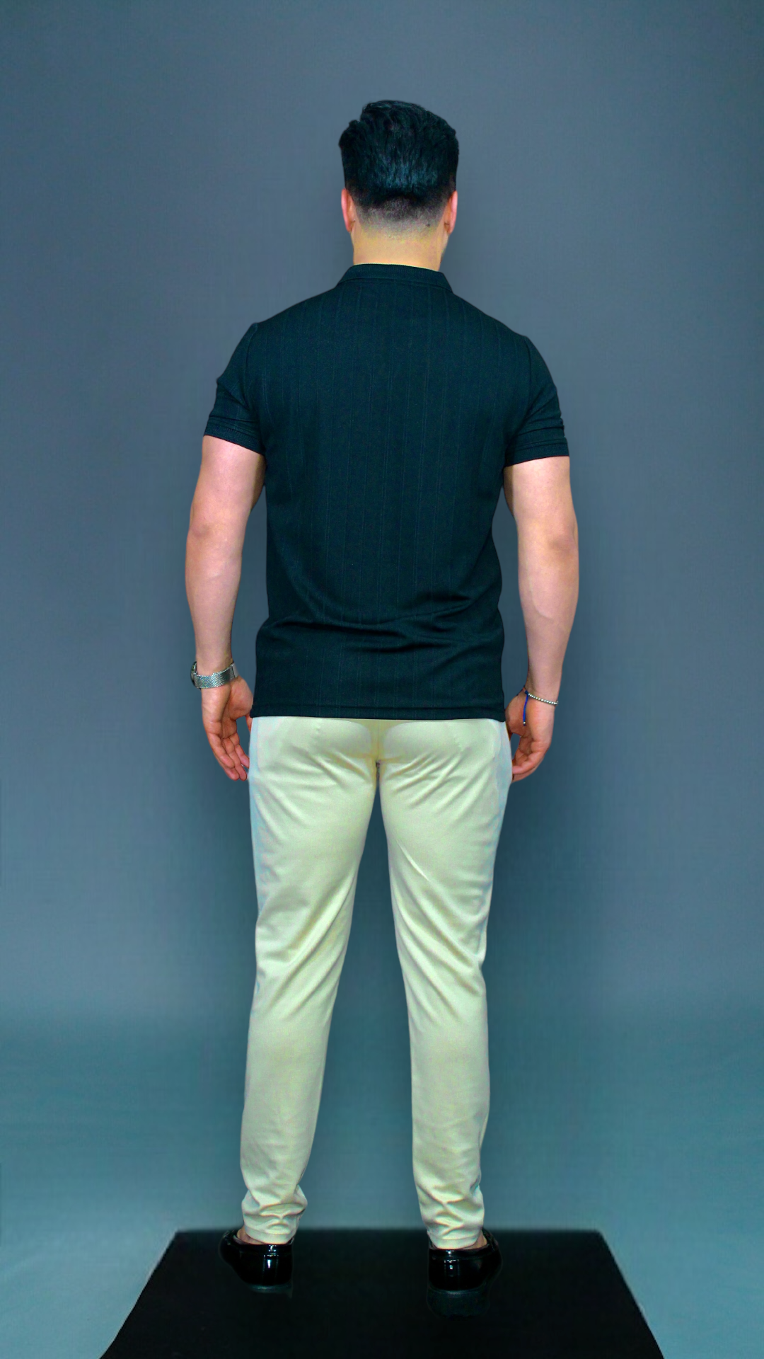 MEMZ LUXE REVERE POLO IN BLACK