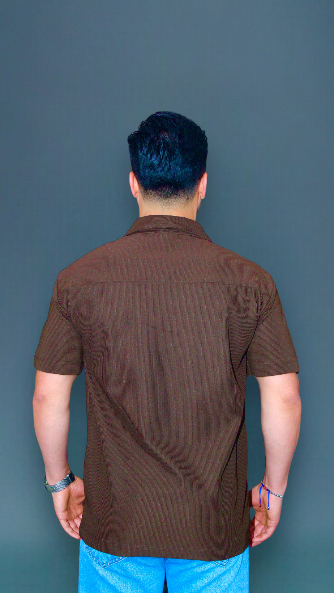 MEMZ TREMONT ZIP POLO IN DARK  BROWN