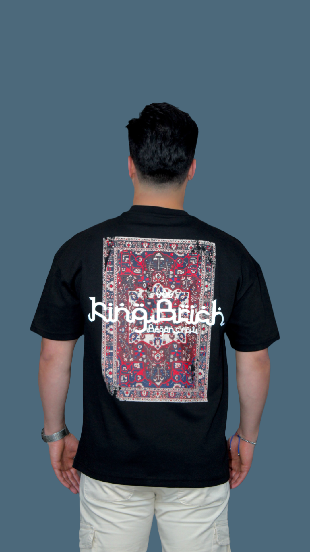 MEMZ PREMIUM PRINTED OVERSIZED TEE IN BLACK