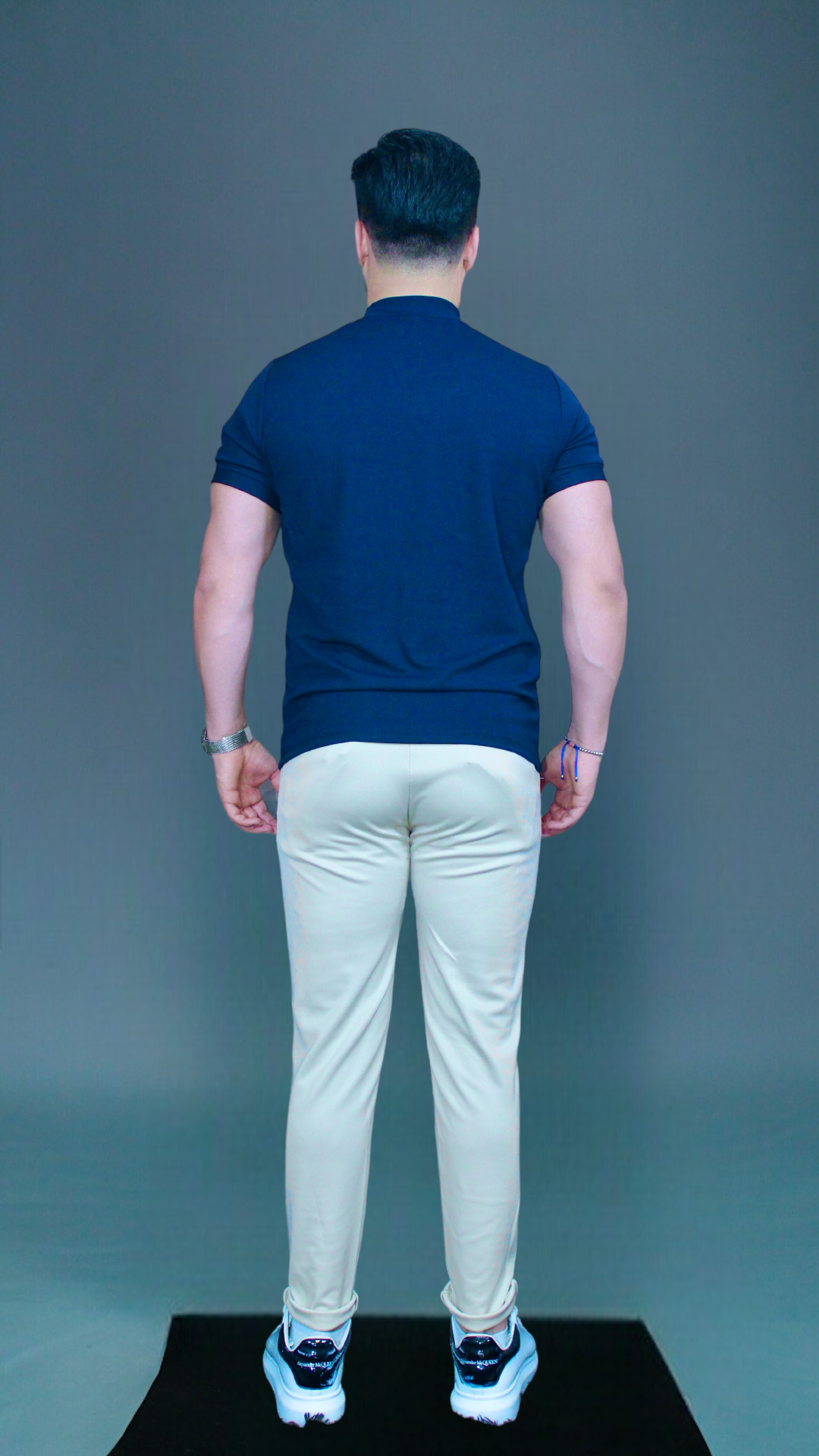 MEMZ TURTLENECK TEE IN DARK BLUE