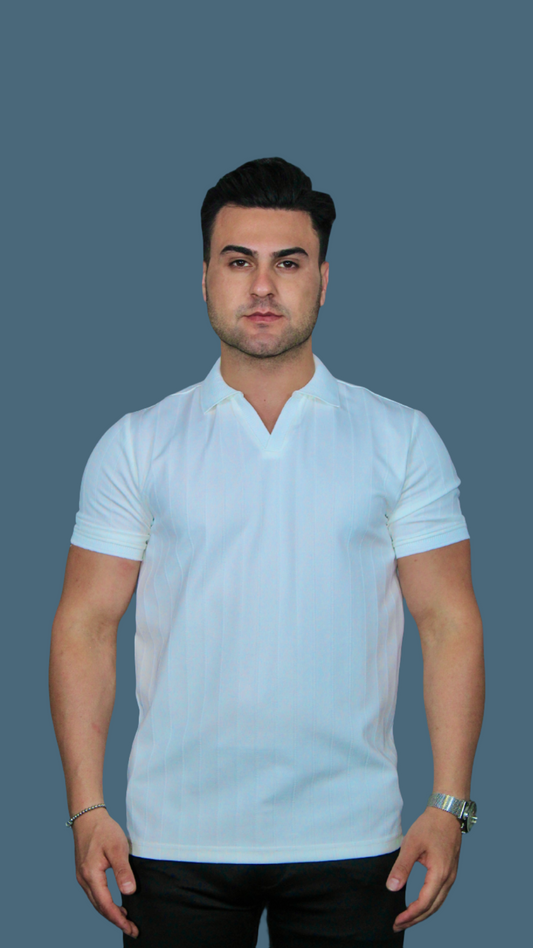 MEMZ LUXE REVERE POLO IN WHITE