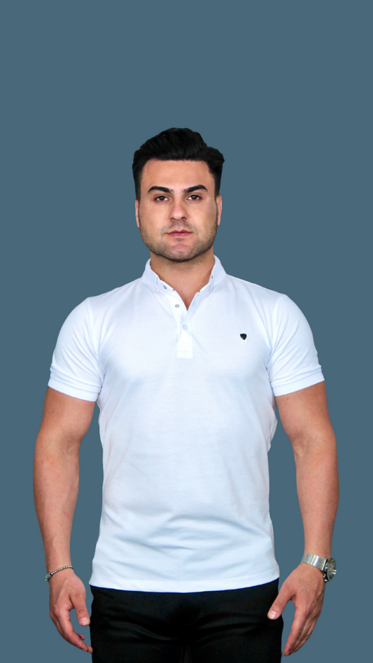 MEMZ OXFORD POLO IN WHITE