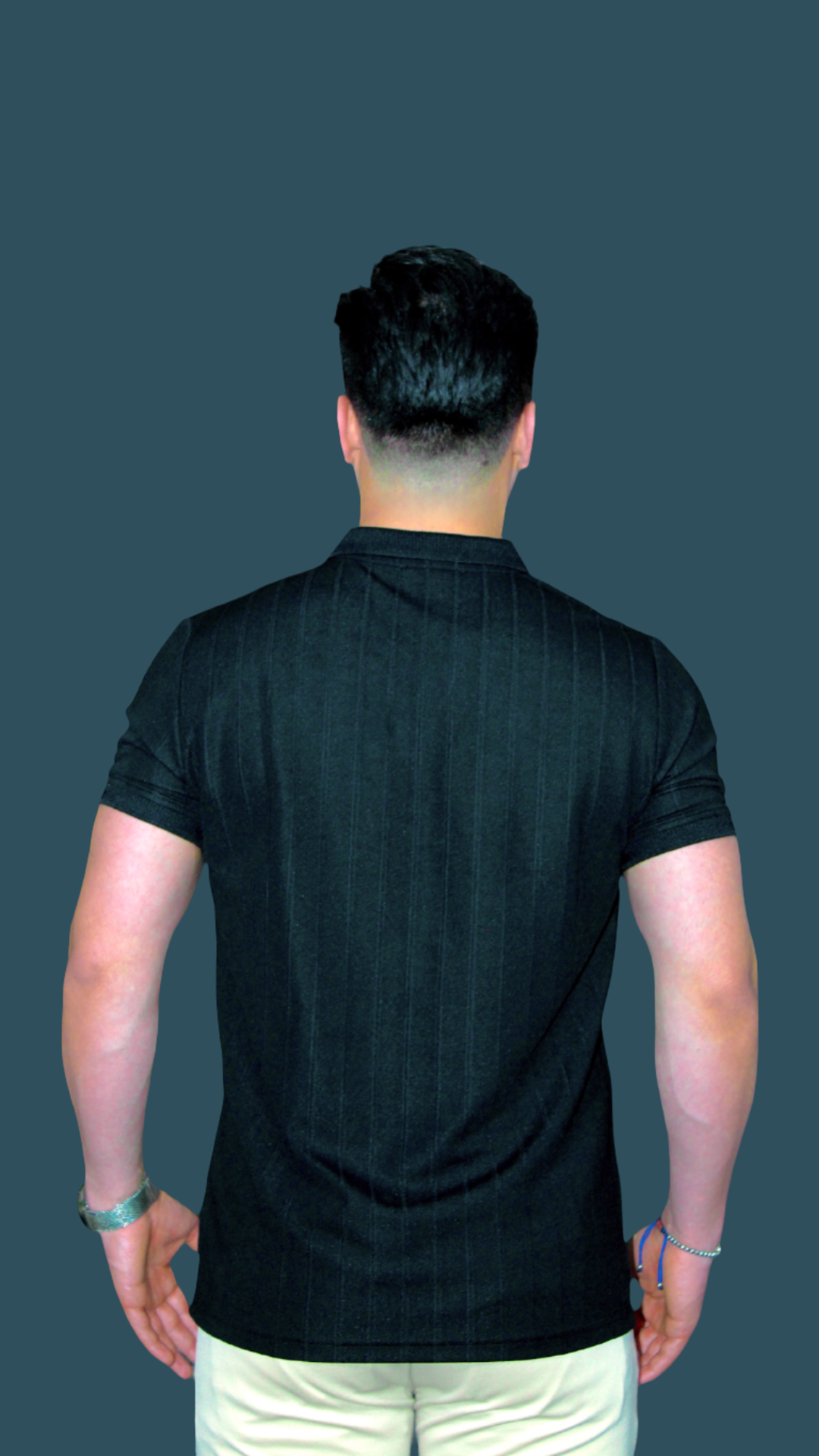 MEMZ LUXE REVERE POLO IN BLACK