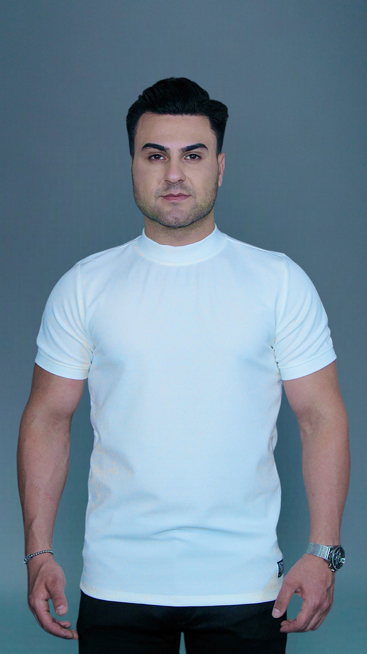 MEMZ TURTLENECKTEE IN WHITE