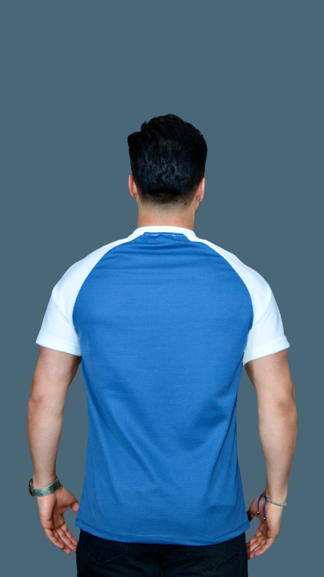 TRIBECA LUXE PLEAT TEE IN DARK BLUE