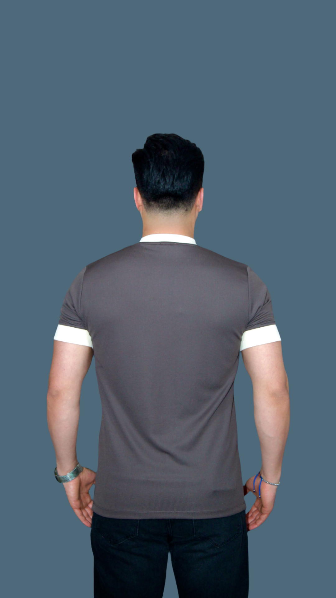 MEMZ TAPED TEE IN BROWN