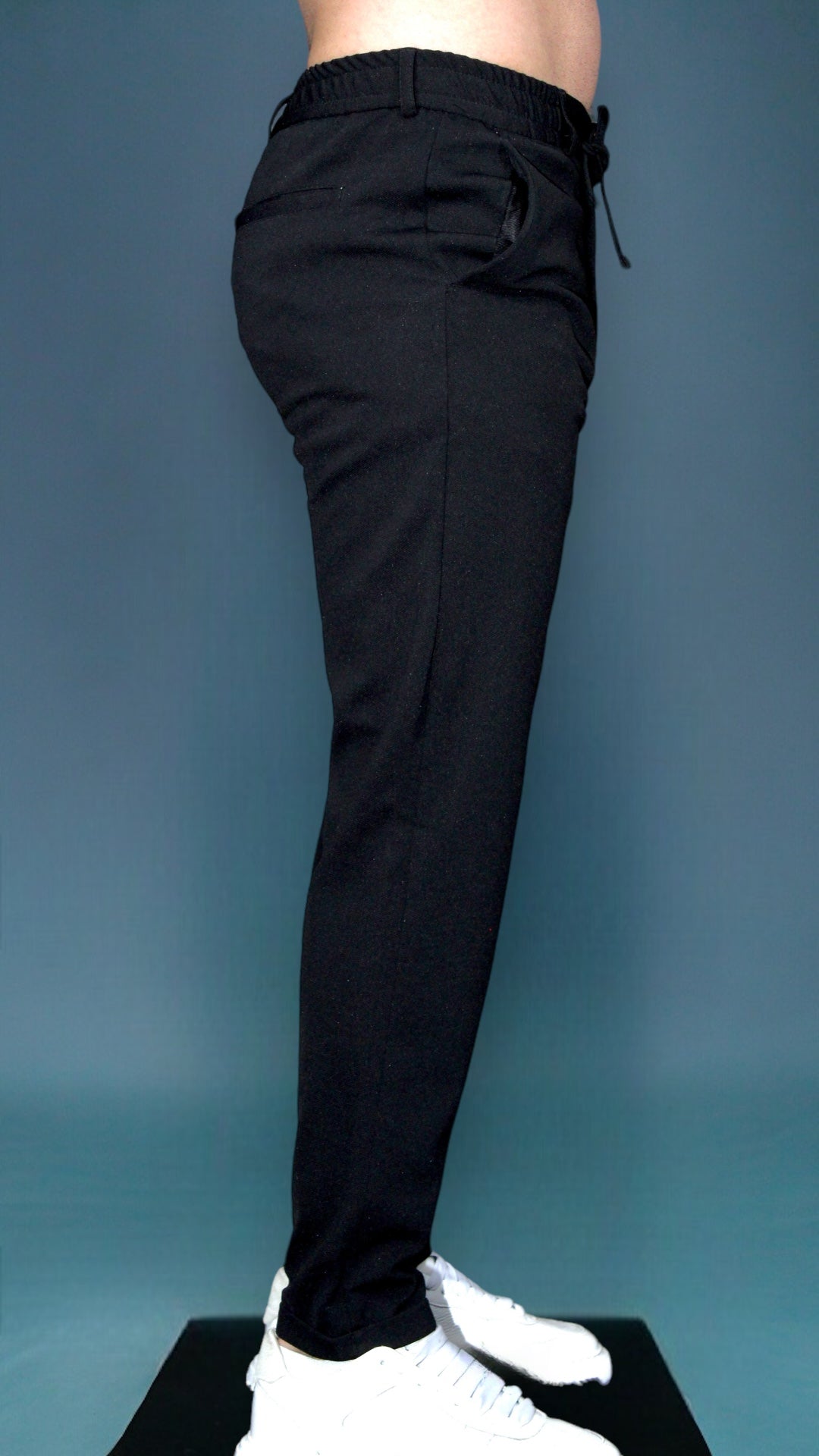 MEMZ PREMIUM TAPERED TROUSERS - BLACK