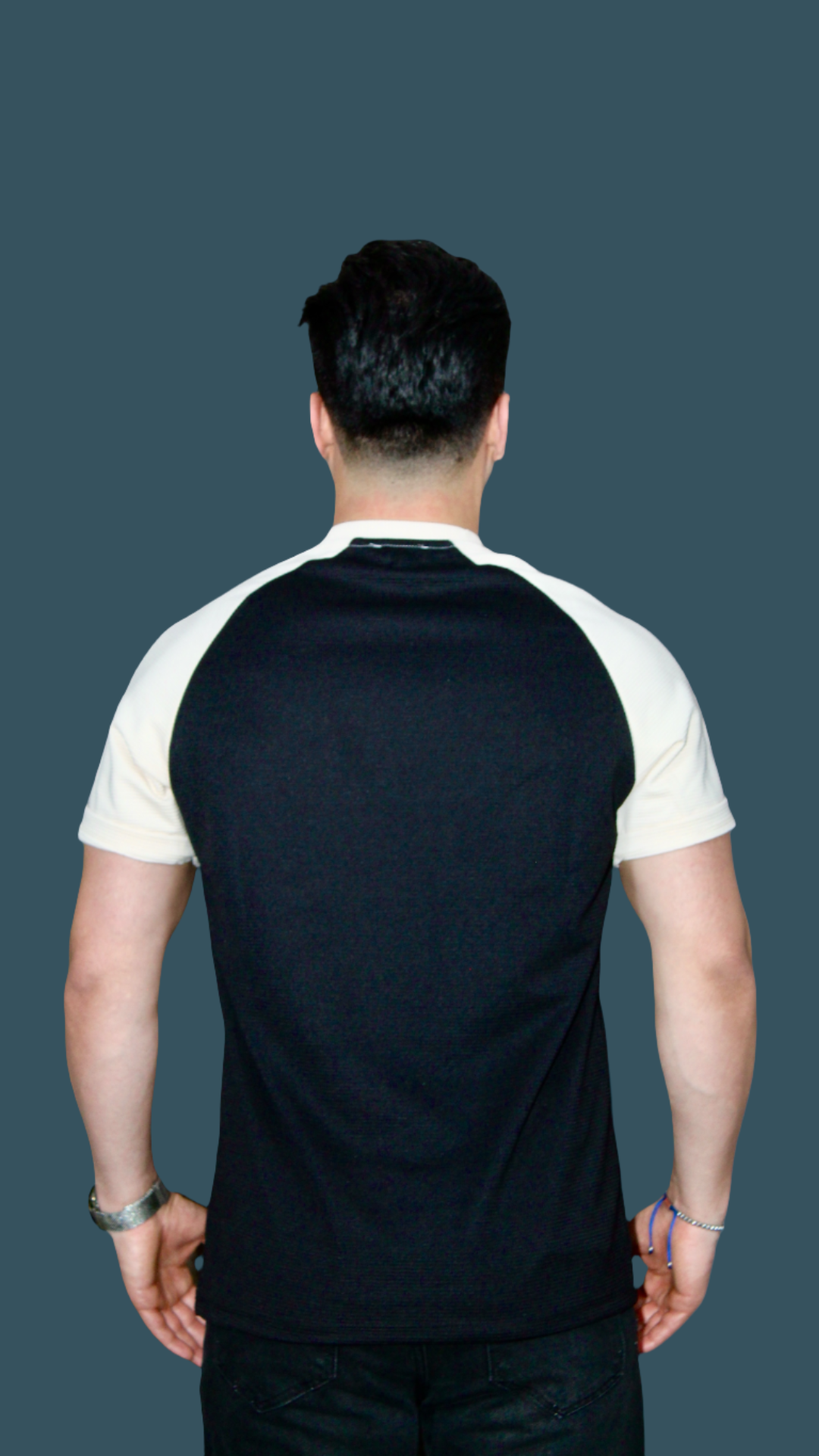 TRIBECA LUXE PLEAT TEE IN BLACK