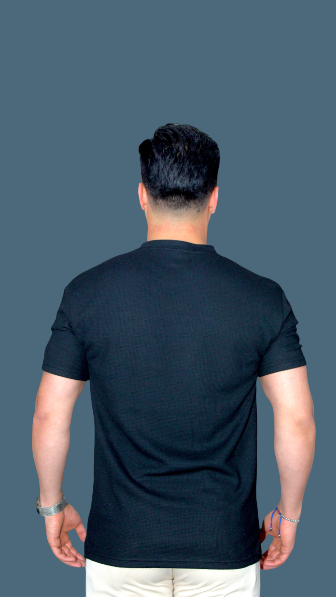 MEMZ PREMIUM TEXTURE TEE  IN BLACK